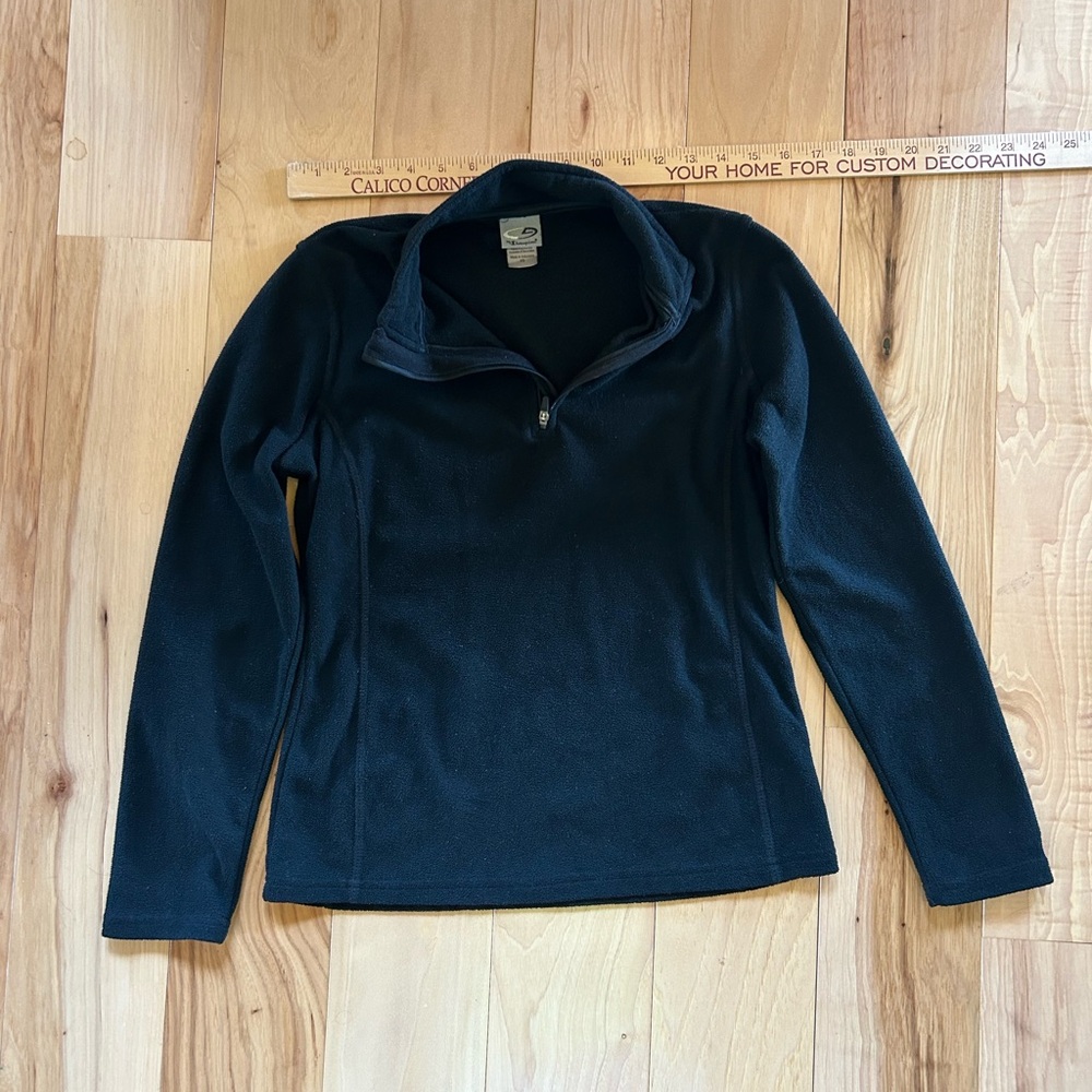 Champion Black polar fleece 3/4 zip up